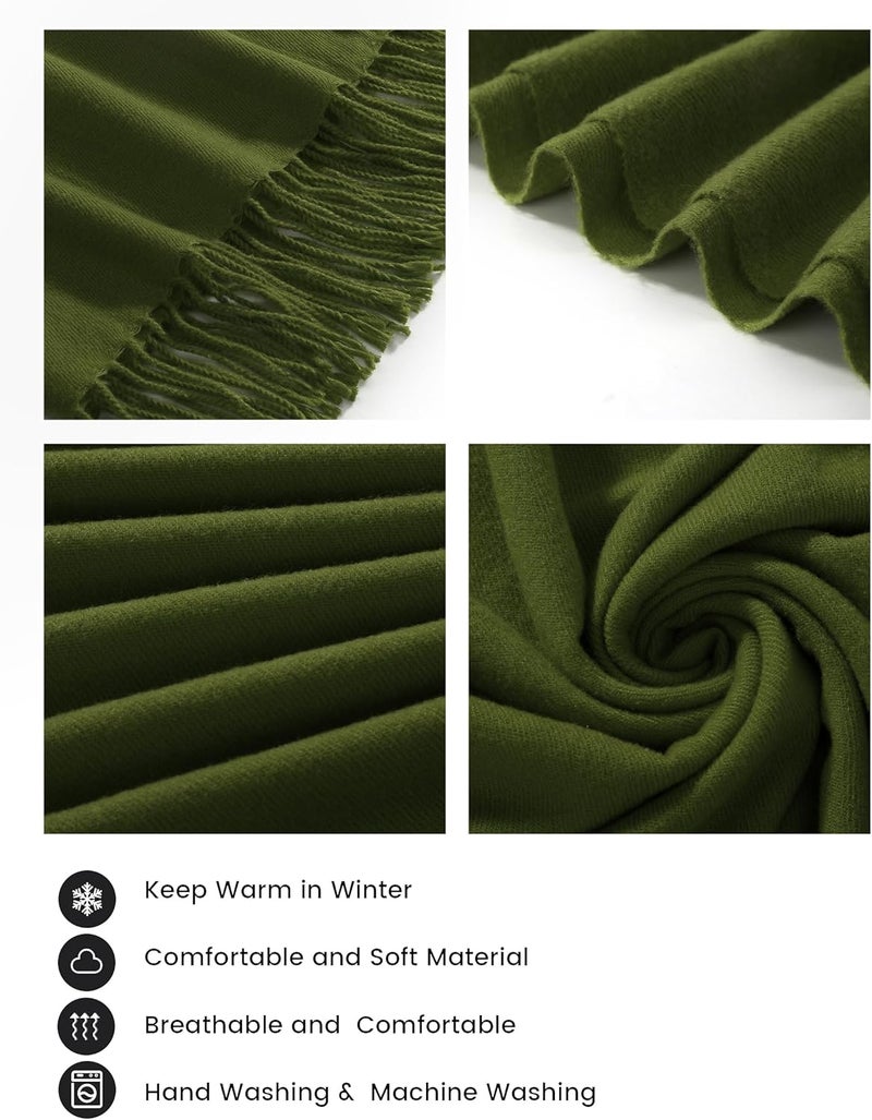 Ymomode Store Scarfs for Women Pashmina Shawls and Wraps for Evening Dress Bridesmaid Wedding Bridal Winter Warm Long Large Scarves - Image 3